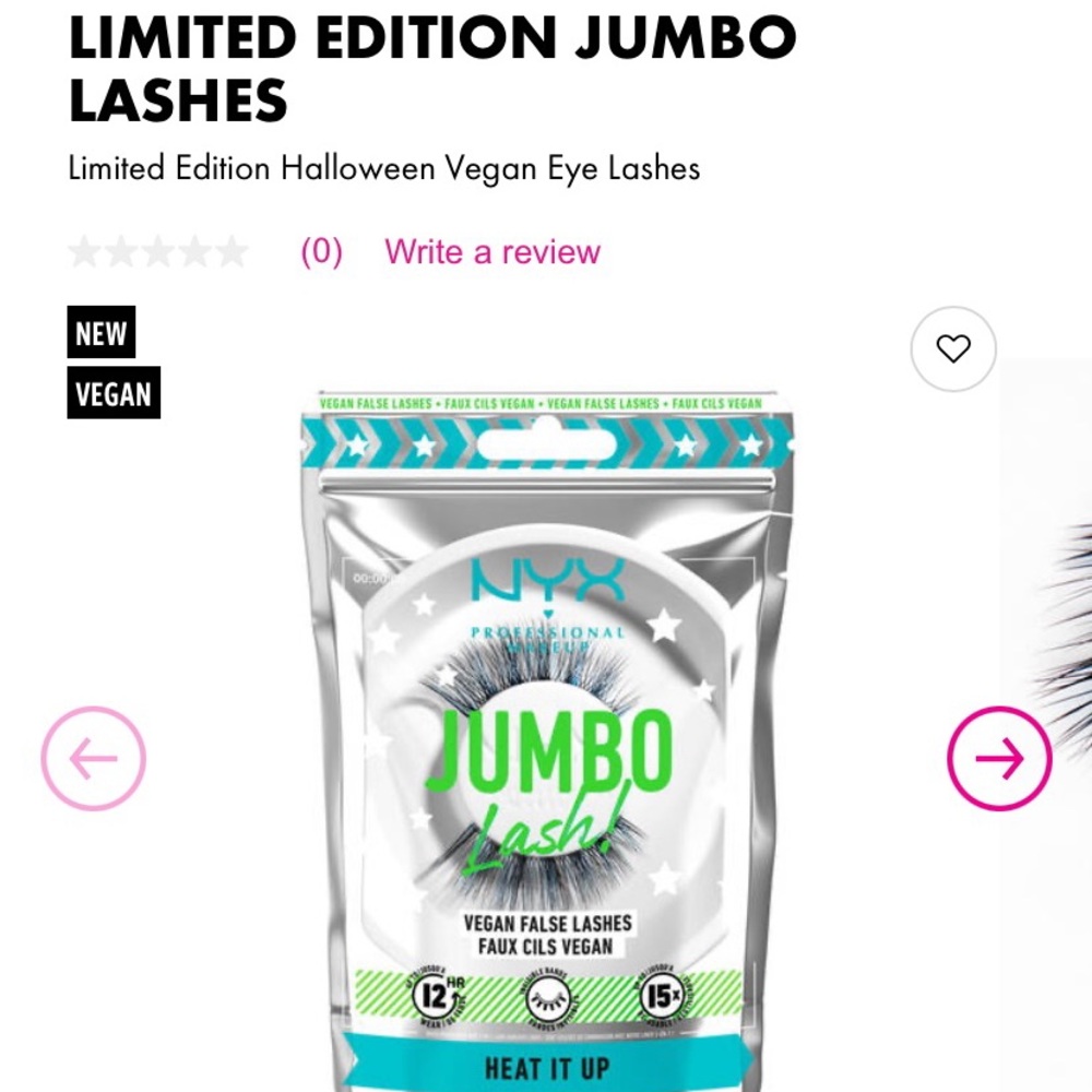 Nyx Jumbo Vegan Lashes (Quantity of 3)